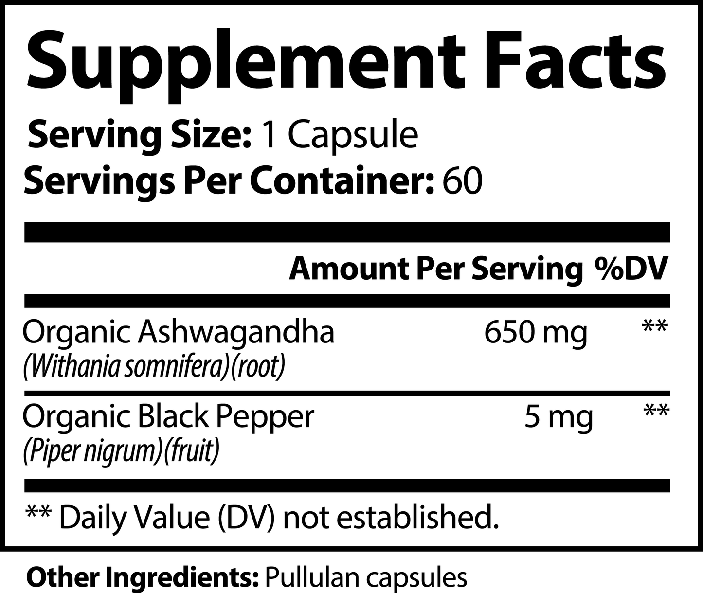 Motha Earth Ashwagandha Capsules - Motha Earth Health and Beauty Supply