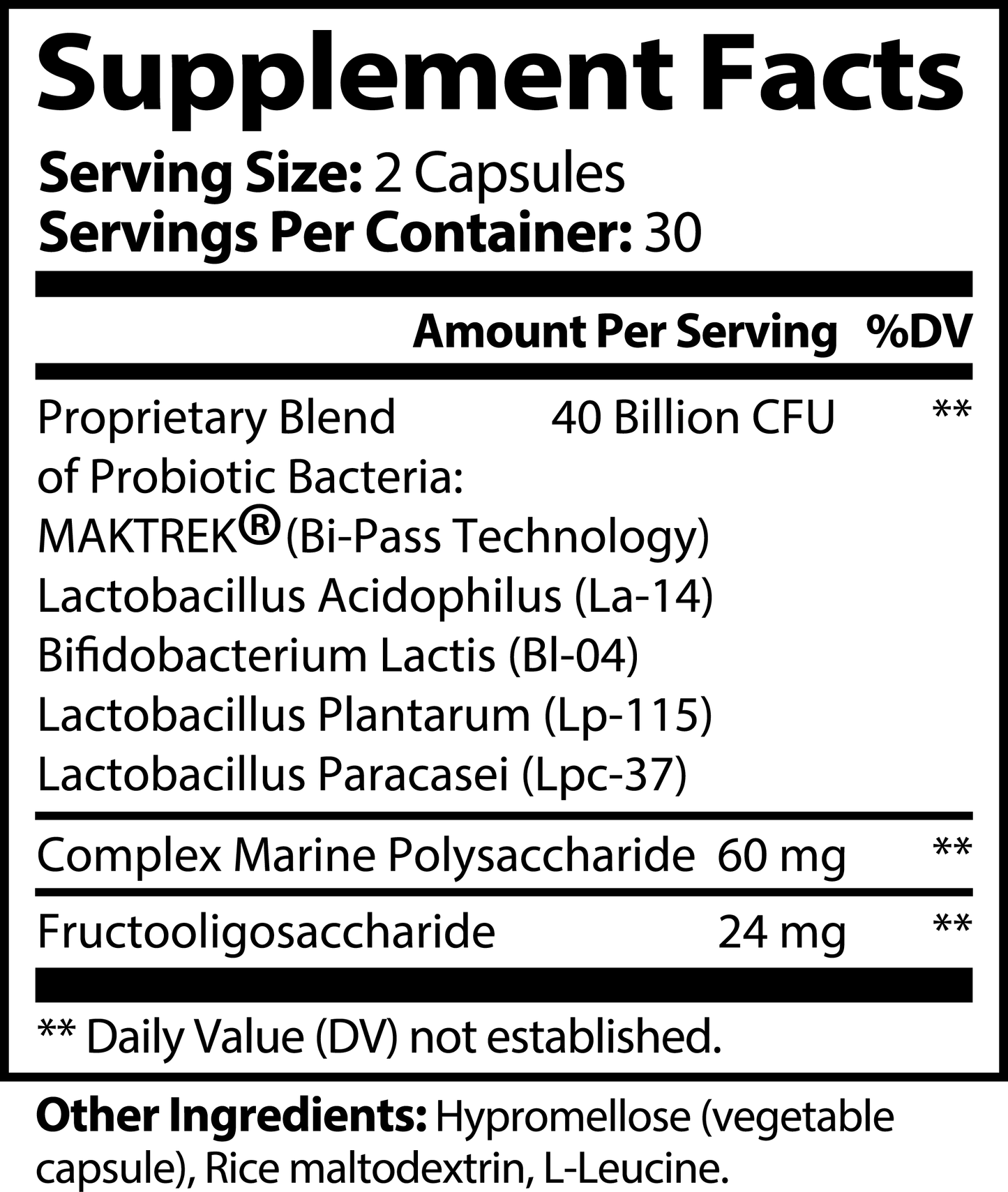 Motha Earth Probiotic 40 Billion Prebiotics - Motha Earth Health and Beauty Supply