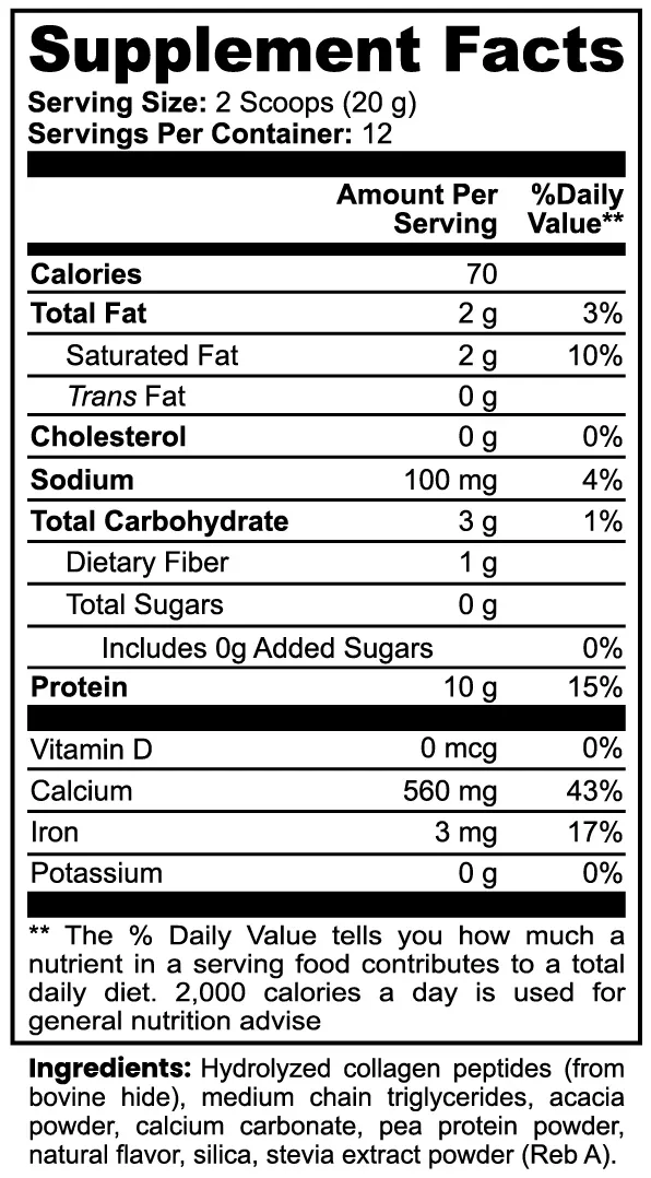 Motha Earth Grass-Fed Collagen Creamer (Vanilla) - Motha Earth Health and Beauty Supply