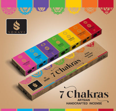 SONAVI Nature's Collection: All Natural 7 Chakra Incense Sticks - Motha Earth Health and Beauty Supply
