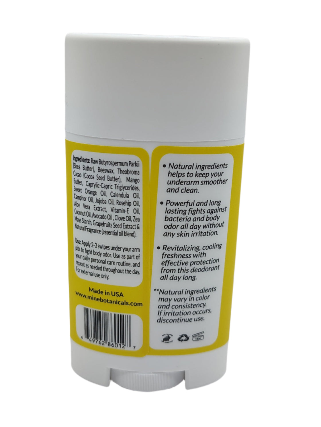 Natural Organic Deodorant Solid Stick - Motha Earth Health and Beauty Supply