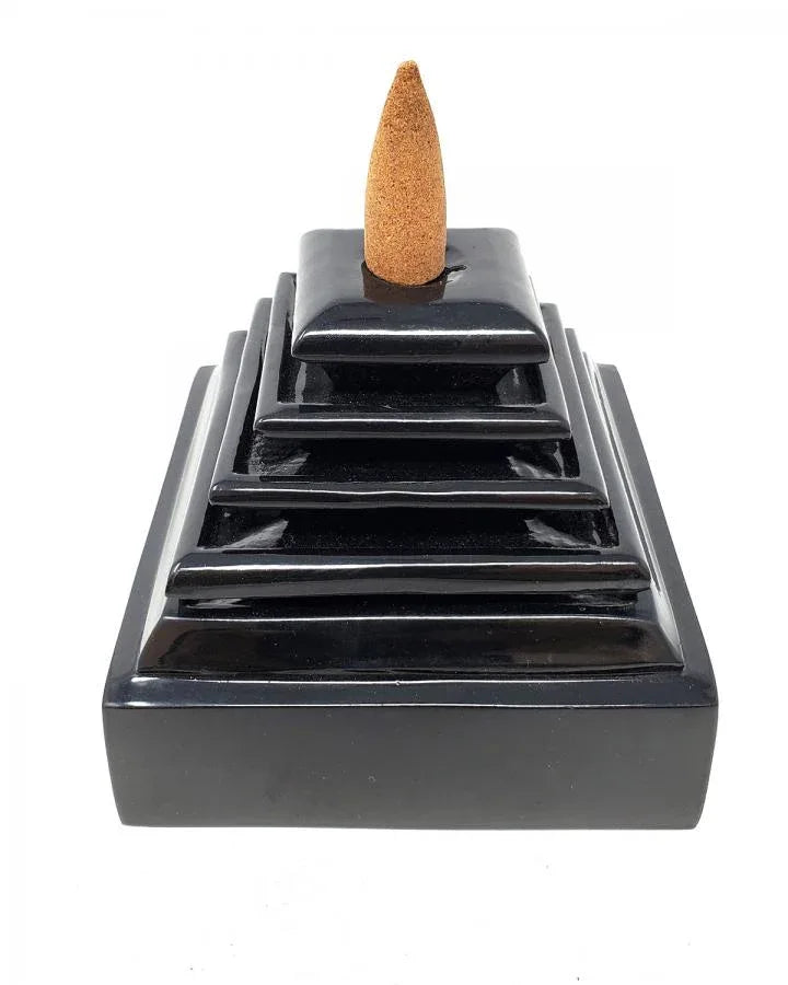 Pyramid Metal Back Flow Cone Burner - Motha Earth Health and Beauty Supply