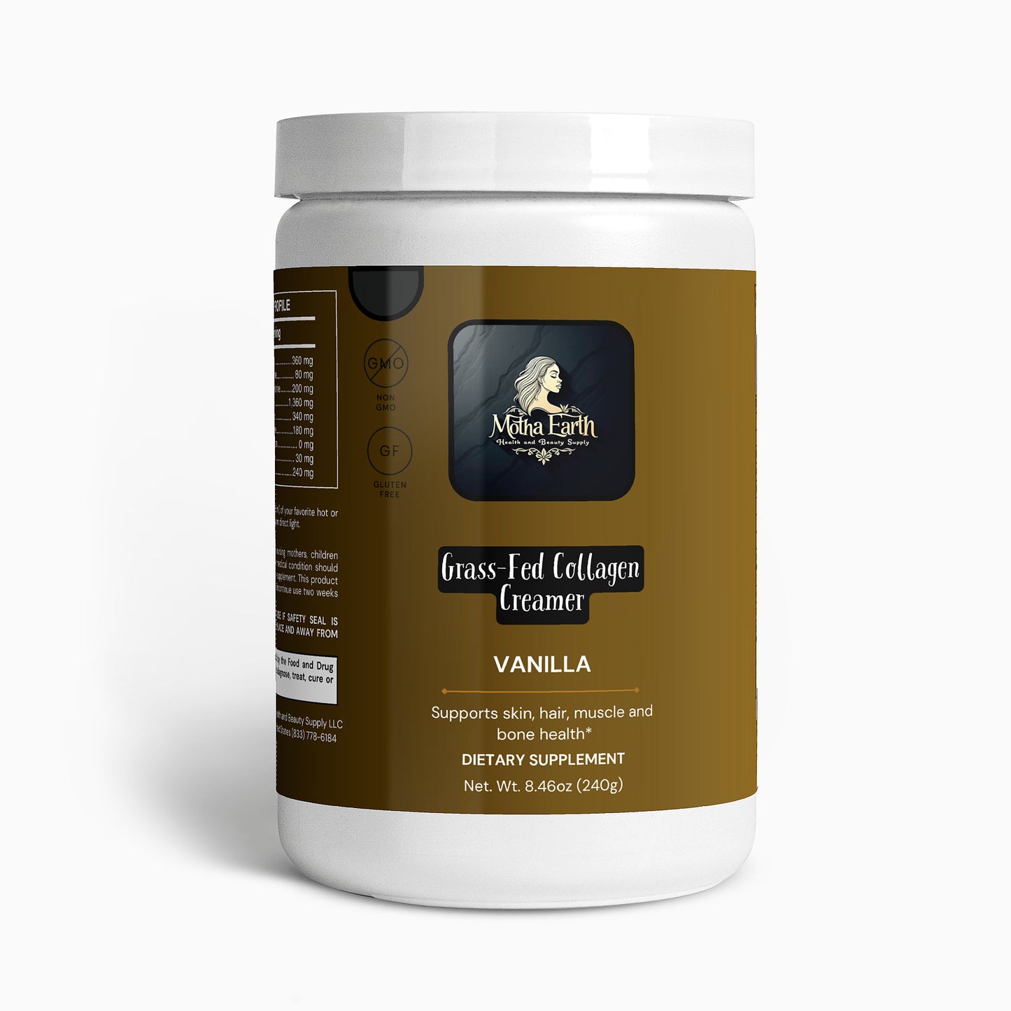 Motha Earth Grass-Fed Collagen Creamer (Vanilla) - Motha Earth Health and Beauty Supply