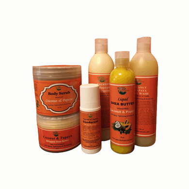 Coconut & Papaya Health & Beauty Kit - Motha Earth Health and Beauty Supply